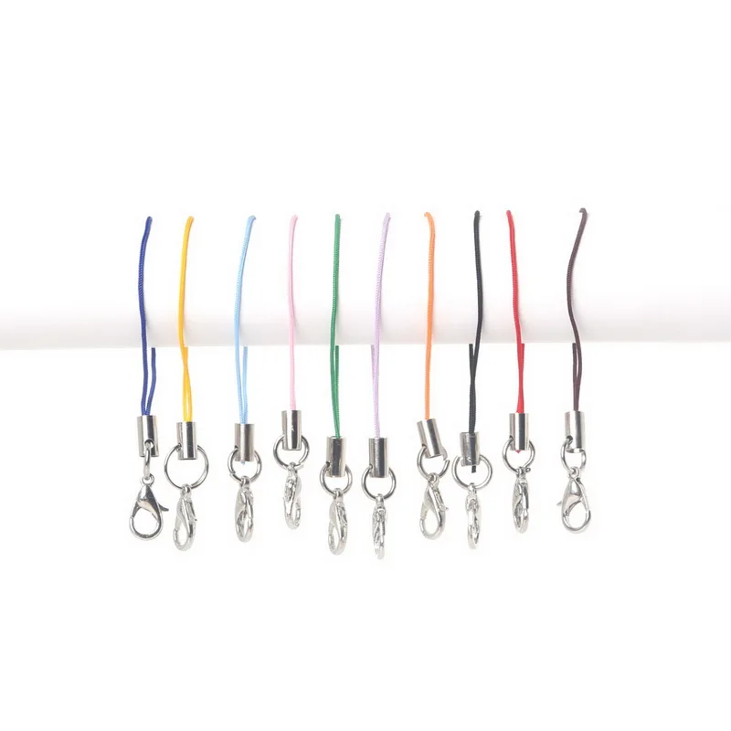 100 шт. высококачественные шнурки для сотового телефона разные цвета мобильного