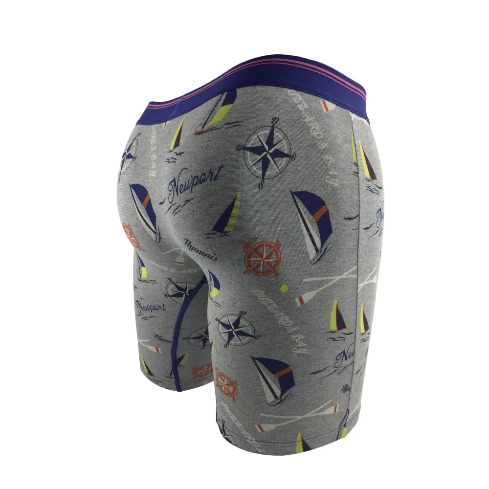 Уникальные очаровательные мужские хлопковые трусы боксеры с принтом парусника