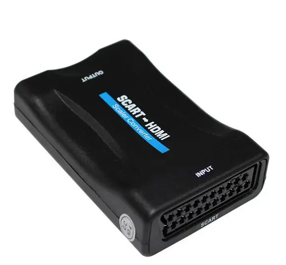 HD 1080P SCART в HDMI конвертер видео аудио высококлассный адаптер сигнала конвертер с кабелем постоянного тока