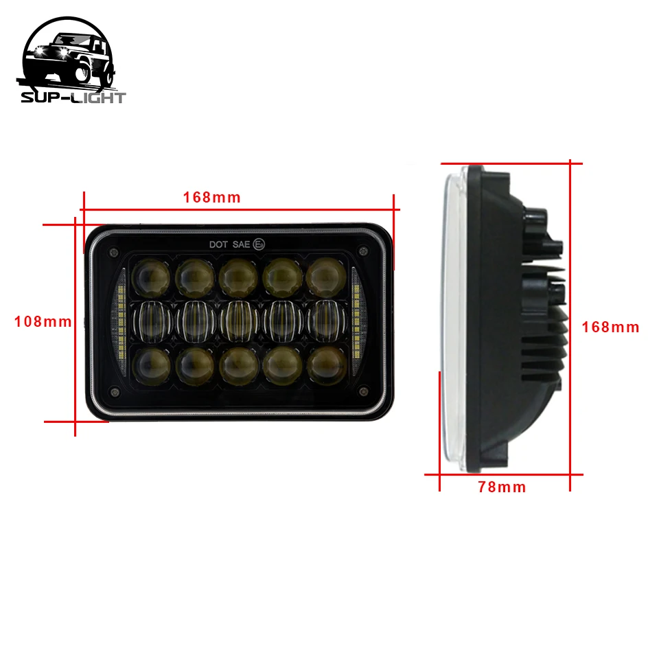 Сменные светодиодные фары 4X6 дюймов 48 Вт для GMC Safari Ford Chevrolet Toyota Trucks светодиодный