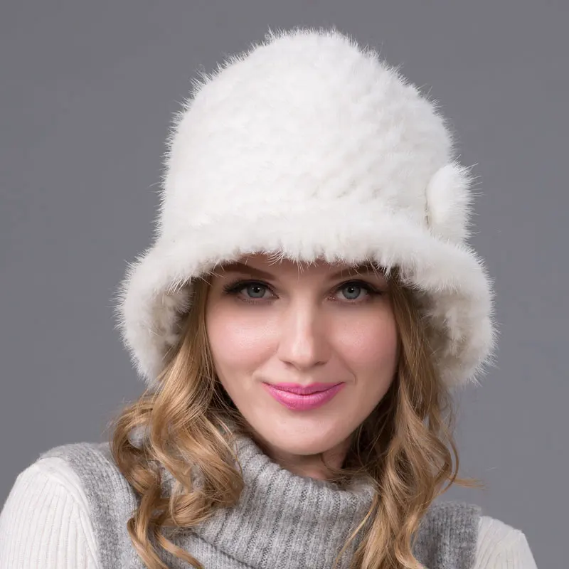 Зимние Шапки Для Женщин Реального Фокс Меховые С Натурального Меха Hat Ручной