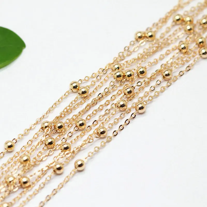 DIY &quotO&quotshape copper bead chain apply to necklace/earring/bracelet/anklet/ pocket watch gold/silver color women necklace | Украшения