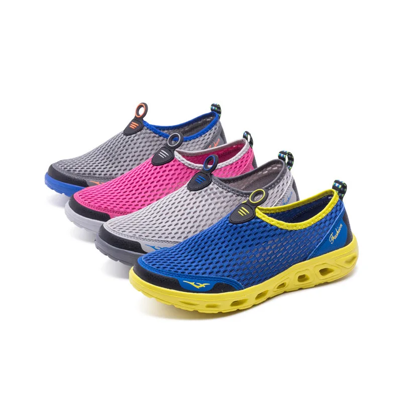 unisex Mesh Slip-on soft Light Sport Shoes for Men Women Quick drying Trekking River Creek Neat Breathable Water Sneakers | Спорт и