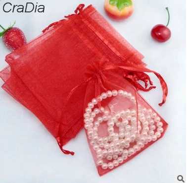 red Epackfree 100 шт. 7*9*12 10*12 10*15 Drawable ювелирных изделий Organza Сумки embalagem para Presente Рождество/свадебный подарок Сумки - Цвет: red