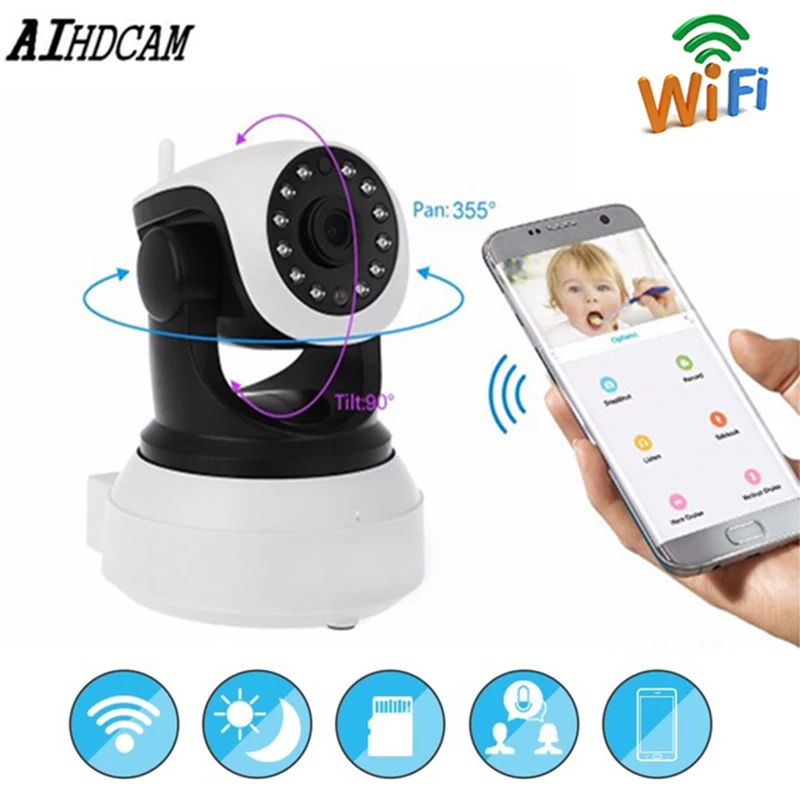IP камера беспроводная с поддержкой Wi Fi и датчиком движения 1080P|Камеры