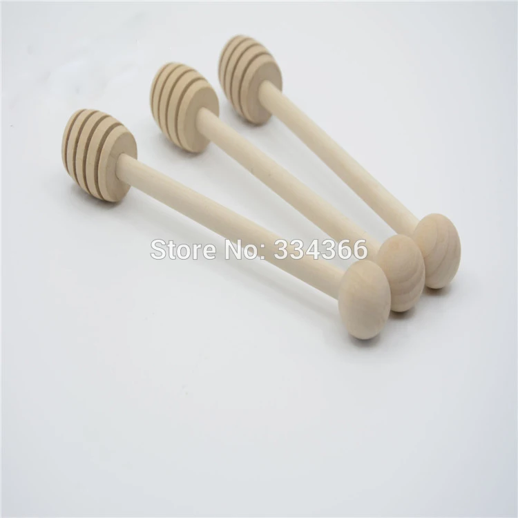 

100pcs/lot High Quality 6" Jam Stirring Rod Wood Honey Stick Stirring Rod Honey Spoon Free Shipping