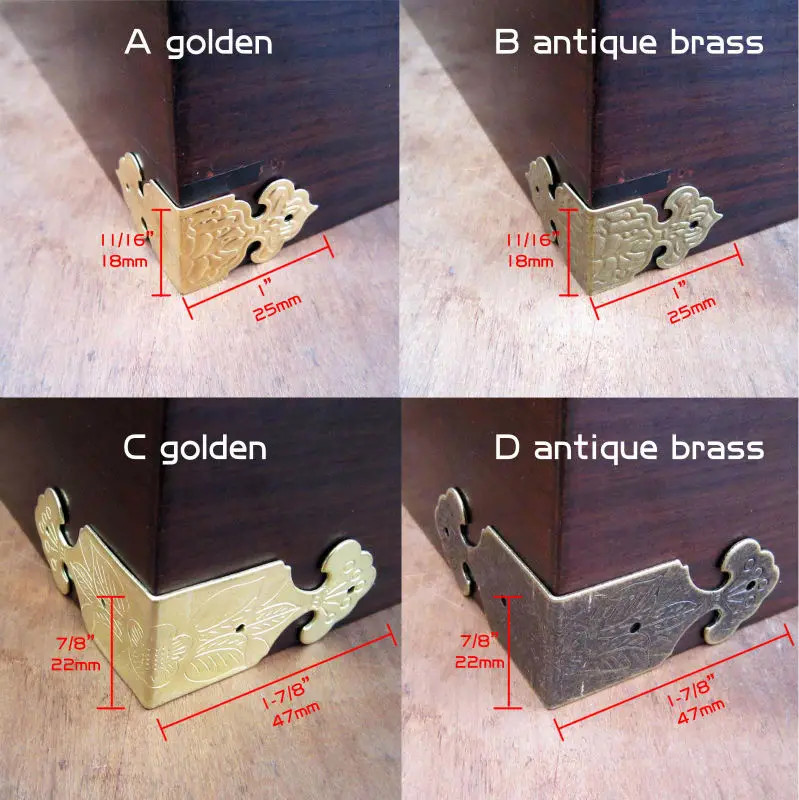 12 шт. серебристо Золотая Шкатулка для украшений в виде цветка деревянный чехол