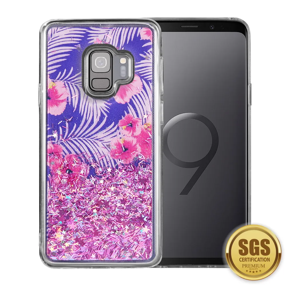 S9 плюс водопад жидкость зыбучие пески дело динамический Блеск ТПУ чехол для