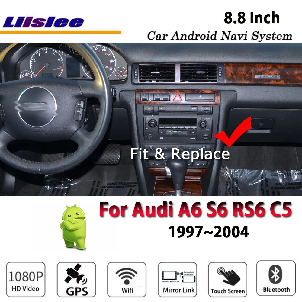 Liislee автомобильный Android 7,1 up для Audi A6 S6 RS6 C5 1999~ 2004 стерео радио видео Carplay gps Navi карта навигационная система Мультимедиа