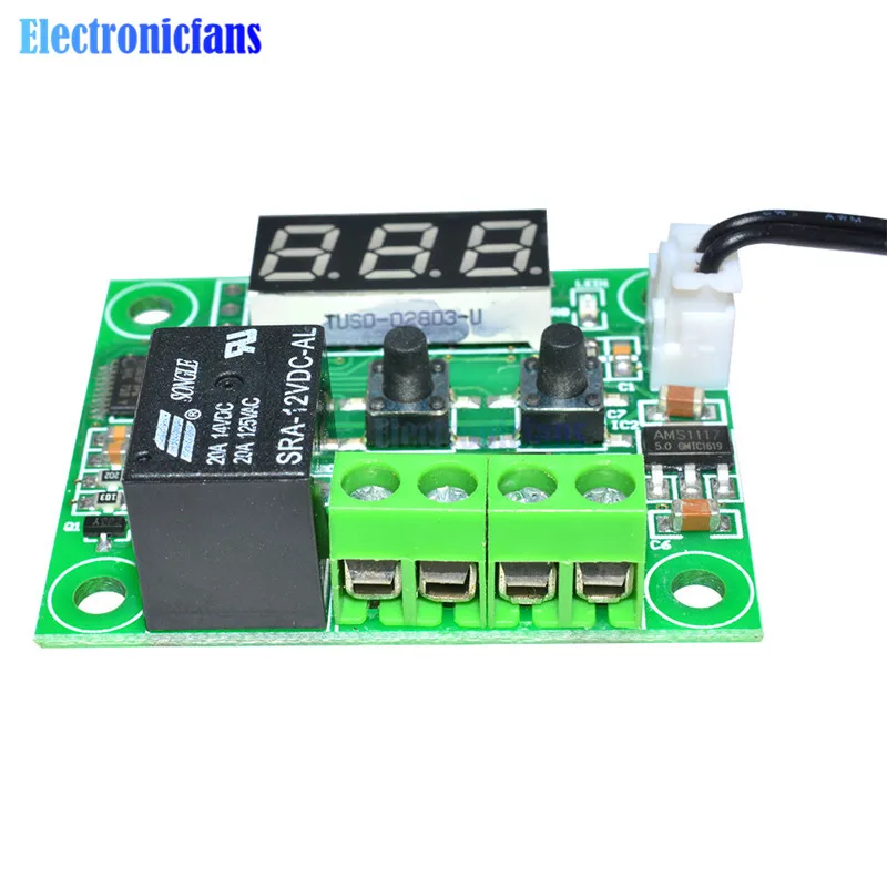 10 шт. W1209 цифровой светодиодный модуль переключателя температуры постоянного