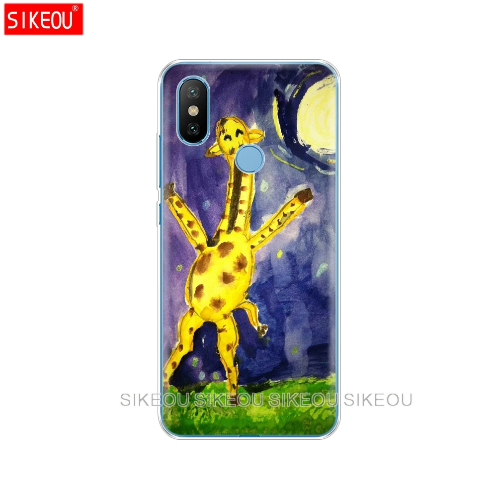 Силиконовый чехол для Xiaomi Mi A1 A2 5 5S 5X 6 Mi5 MI6 NOTE 3 MAX Mix 2 2S Жирафы милые