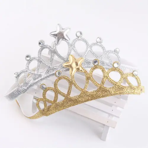 Головной убор корона принцессы для девочек ободки с бантами аксессуары малышей - Фото №1