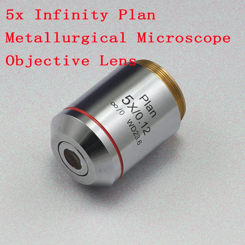 Infinity Plan Metallurgical Microscope Objective Lens Long Working Distance 1PC 5x | Инструменты