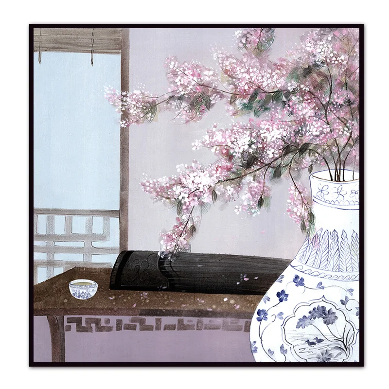 

(No Framed) Modern Chinese landscape poster Custom Canvas Print On Canvas Printing Wall Pictures Home Decoration 12YM-7-Z-HP