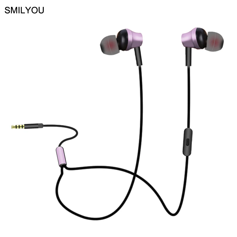 SMILYOU V4 наушники с микрофоном супер бас лучшее качество металлические Спортивная