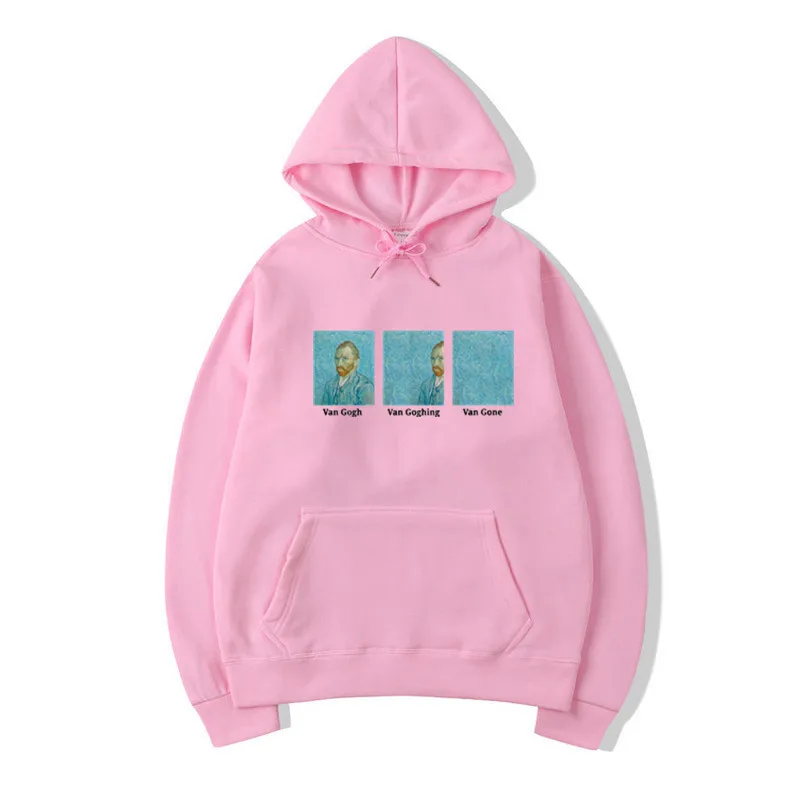 T119B-pink Мужская толстовка с капюшоном Ван Гога, женские свитшоты Харадзюку, толстовки с капюшоном, уличная толстовка с капюшоном, черная толстовка с капюшоном - Цвет: T119B-pink