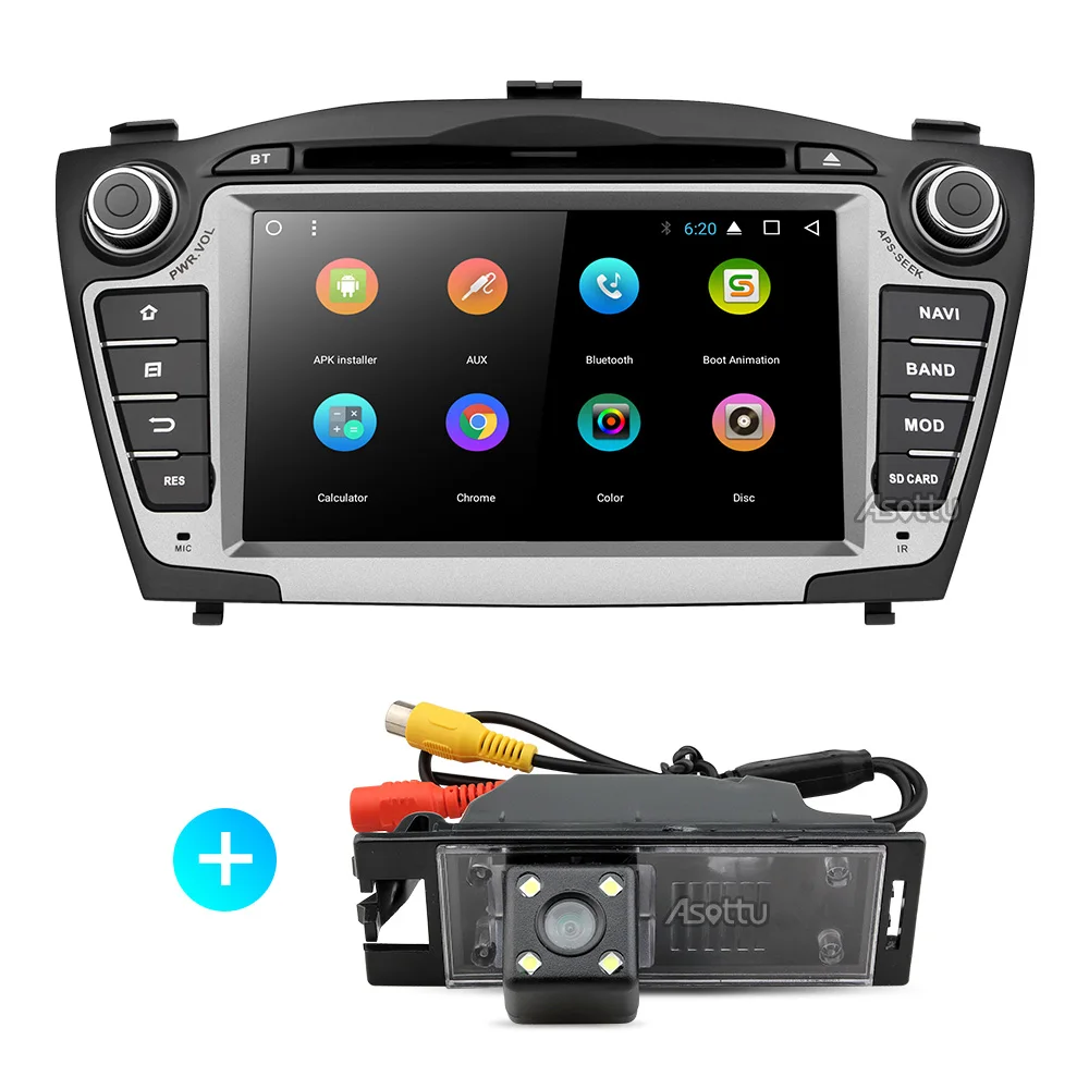 with camera Asottu ZIX357060 Android 7,1 2G+ 32G для hyundai IX35 Tucson 2011 2012 2013 gps навигация 2 din Автомобильный dvd-плеер gps Радио стерео - Цвет: with camera