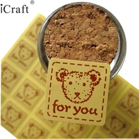 800pcs bear head square for you paper seal sticker gift label for box bag closure bakery packing supplies