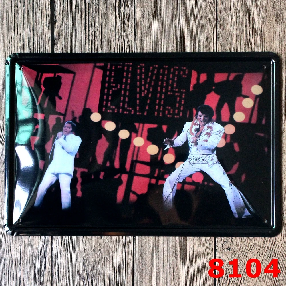 Elvis Presley Sign Logo Plaque Vintage Metal Painting Wall Sticker Iron Board Decorative Plates Poster Wholesale 20X30 CM | Дом и сад