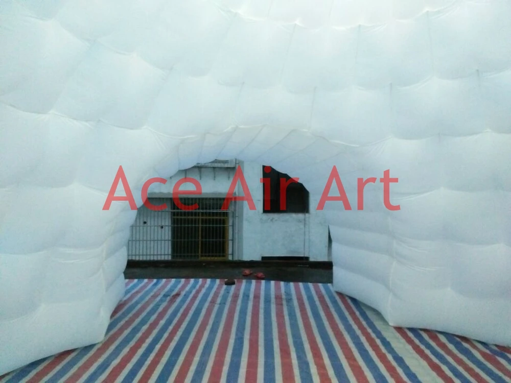 Модная белая надувная палатка igloo для кемпинга купольная Igloo на лужайке с