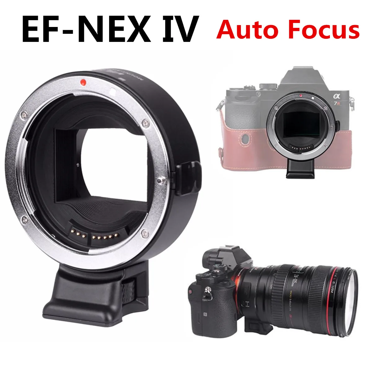 Адаптер для объектива Viltrox EF-NEX IV с автофокусом для Canon EOS EF EF-S объектив для Sony' E NEX Full Frame A9 AII7 A7RII A7SII A6500 A6300