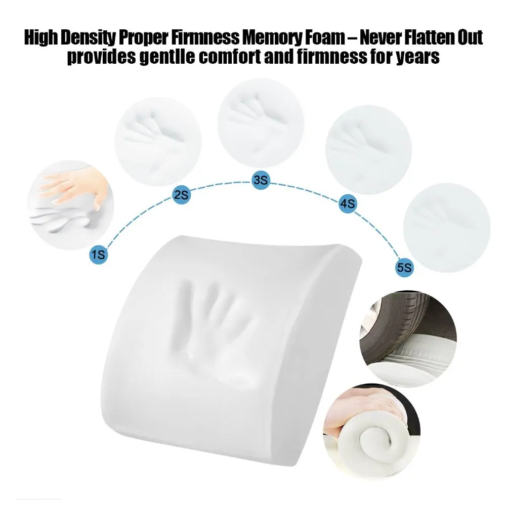 Memory Foam поясничного подушку Поддержка мягкое сиденье подушки дышащий здравоохранения массажер для спины Универсальный Автомобильный Офис облегчение боли