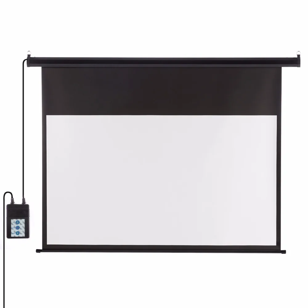 Excelvan 120 дюймов 16:9 1,2 усиление настенный потолок электрический моторизованный HD проектор экран с пультом дистанционного управления вверх вниз для дома и офиса