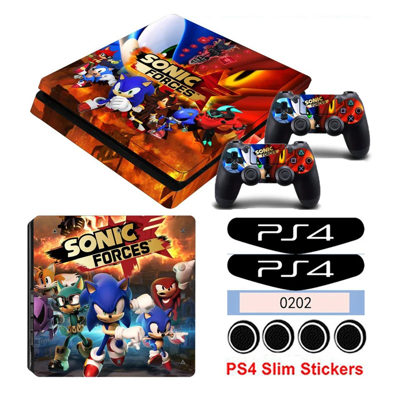 Наклейки из игры для Playstation 4 PS4 Slim Console &amp Controller Sonic Force наклейки кожи поставляются