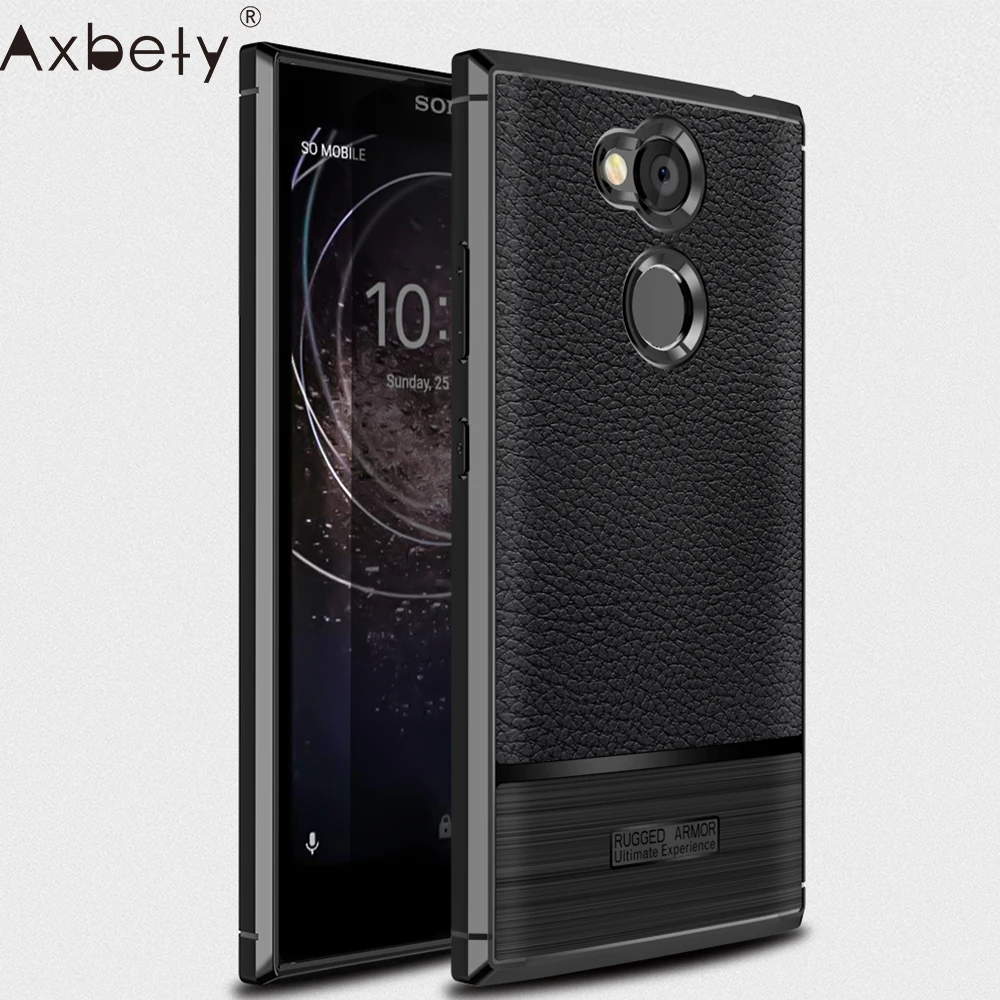 AXBETY coque For Sony Xperia L2 /XA2 Ultra Case Luxury Carbon Fiber Protection Silicon Soft Cover |