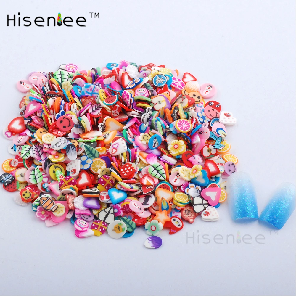 : Hisenlee Новый 1000 шт./упак. 10g 3D нейл арта фруктов и цветов по оптовой цене животных из