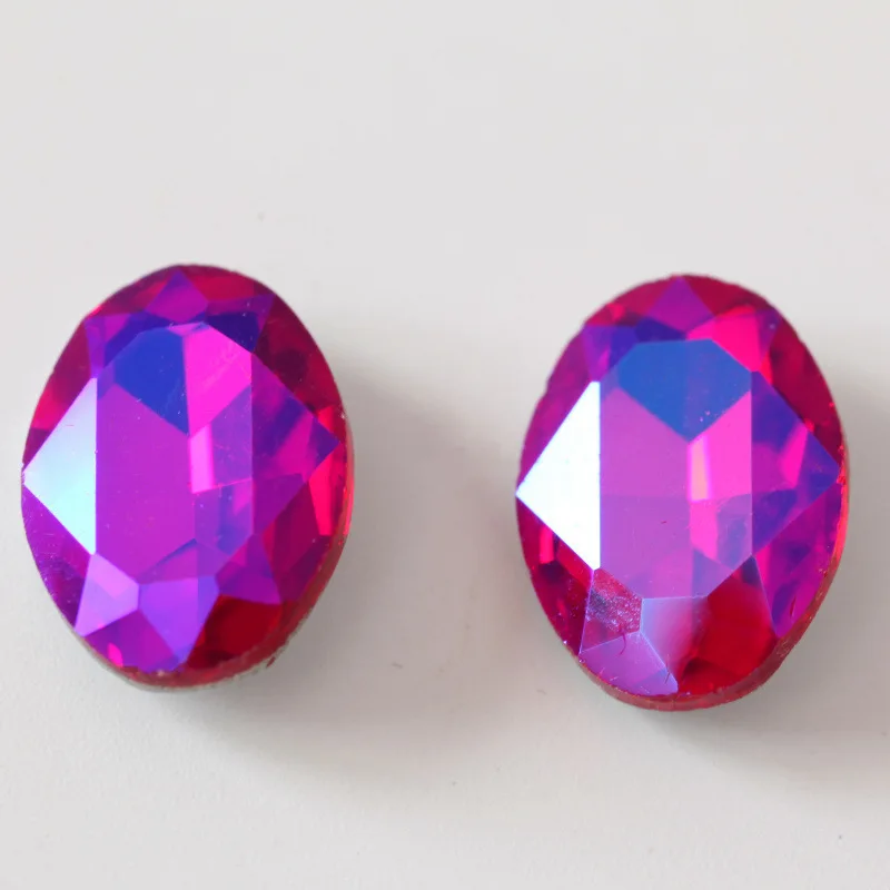 Овальный стеклянный наконечник кристалл бриллиант Инопланетянин искусственная