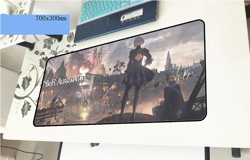 Nier automata коврик для мыши HD узор компьютерный геймер Коврик для мыши 70x30 см Модный Коврик Для Мыши Эргономичный гаджет офисный стол коврики