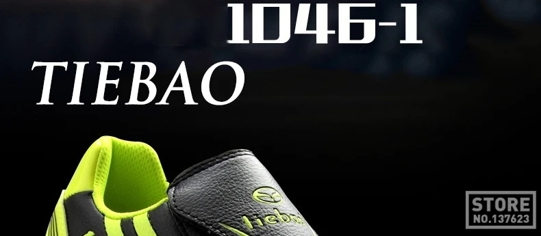 TIEBAO профессиональные детские и подростковые футбольные бутсы с подошвой TF, кроссовки для тренировок, футбольные бутсы, обувь для родителей и детей, EU32-37