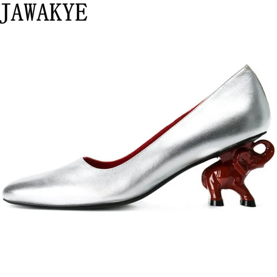 Женские туфли лодочки JAWAKYE весенние из натуральной кожи на высоком каблуке|zapatos
