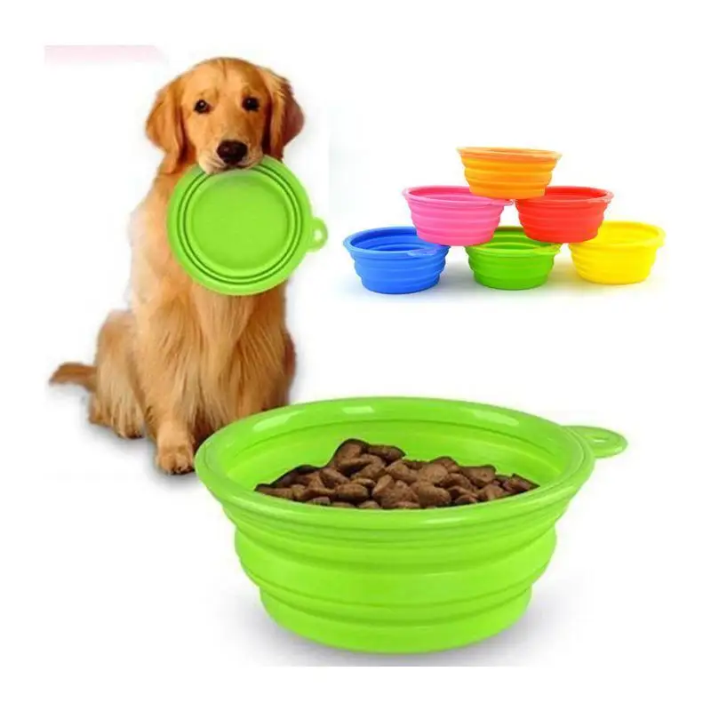 Новые продукты для домашних животных силиконовая складывающаяся миска