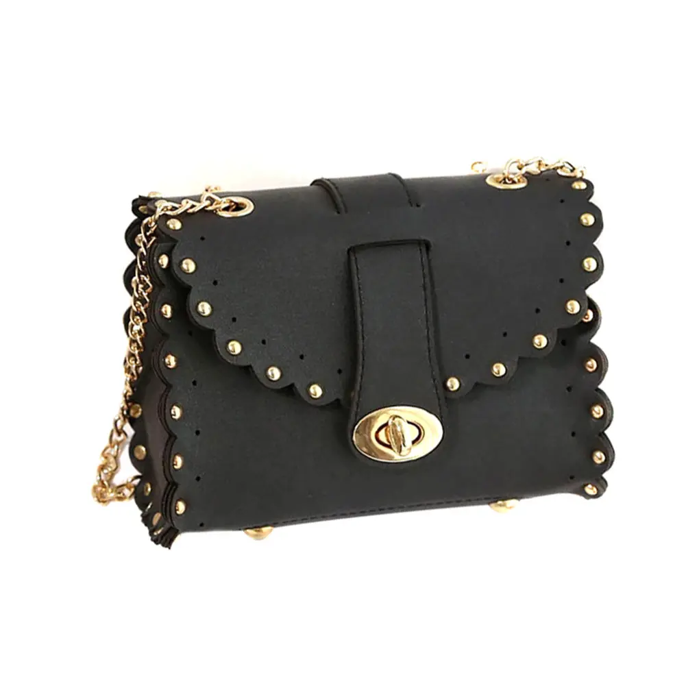 Модные женские сумки через плечо с заклепками маленькие тоуты из искусственной