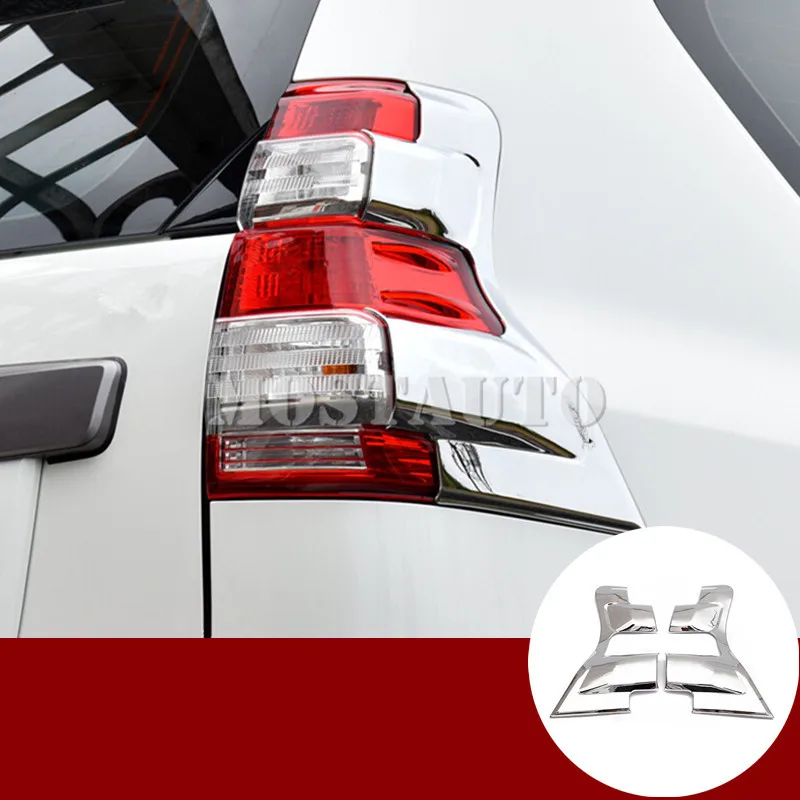 

For Toyota Land Cruiser Prado FJ150 ABS Chrome Rear Tail Light Lamp Trim Cover 2014-2017 2pcs Car Accessories Interior Car Decor