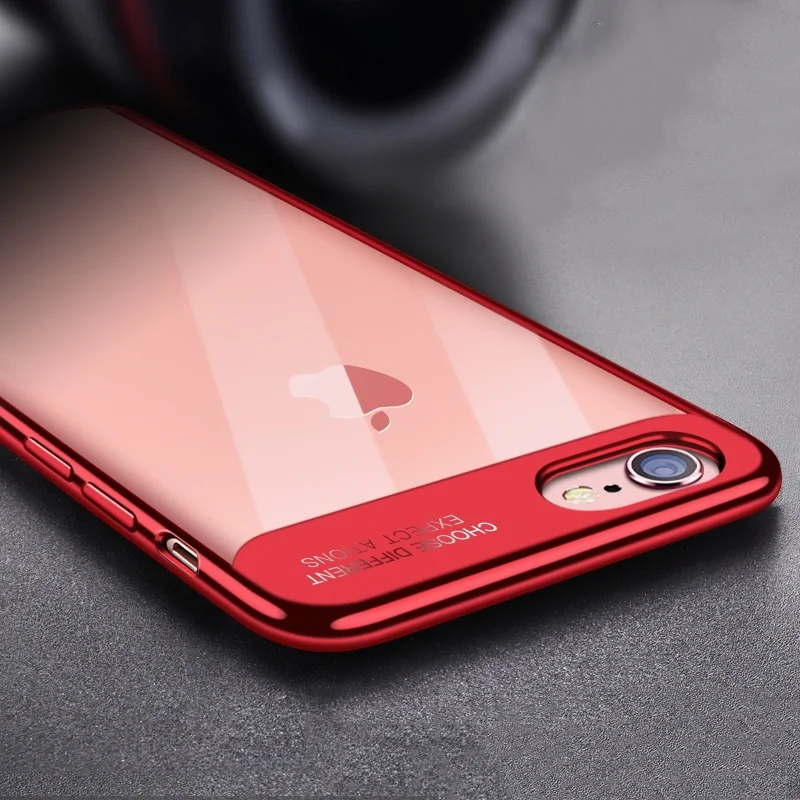 Роскошный мягкий чехол-бампер с покрытием для Iphone X 6 6s 7 8 Plus чехол прозрачный Fundas