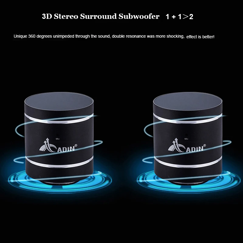 ADIN 1 пара металлических 20 Вт Bluetooth Вибрационный динамик NFC HIFI бас 3D стерео Громкая