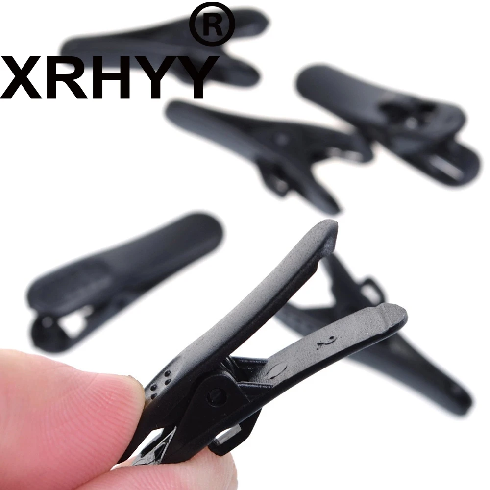 XRHYY 6 шт. черный держатель шнура для наушников и гарнитуры зажимы на одежду чтобы