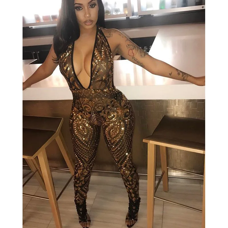 Светящимся принтом для клубных женские концептуальный комбинезон плетением в