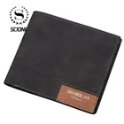 Scione модный мужской кошелек, винтажный однотонный маленький кошелек с карманом для монет, кошелек из кожи с карманом для монет