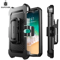 supcase for iphone xs case ub pro series full body rugged holster clip cover with built in screen protector for iphone x case