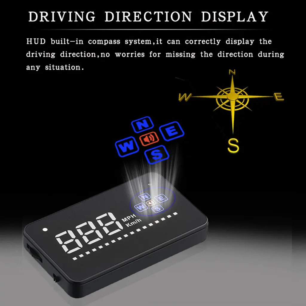 2018 Авто A2 3 5 дюйма HUD на лобовое стекло Дисплей Встроенный gps Скорость ometer