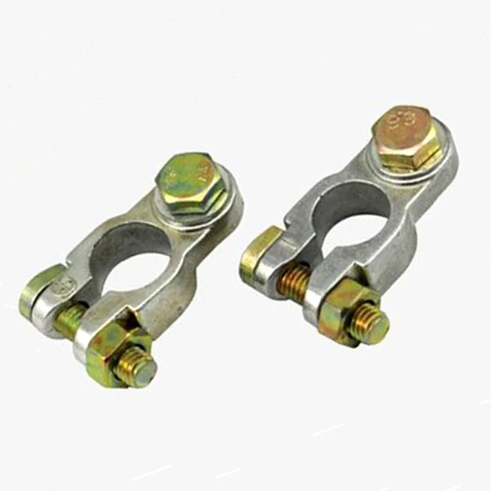 

A Pair Zinc Alloy Battery Terminal with M8 Screw Car Battery Pile Head 34MMx52MM (Positive 19MM Negative 17MM)