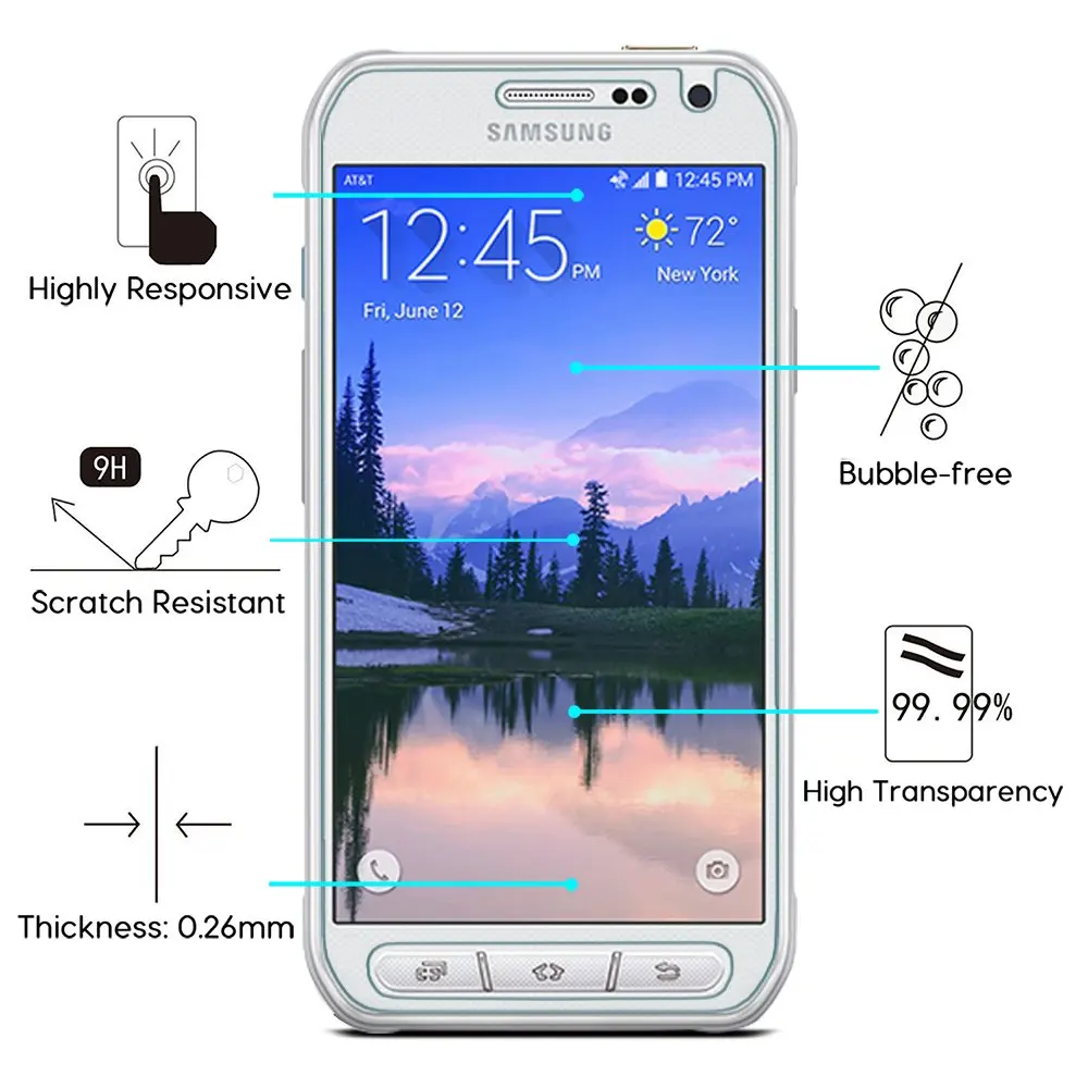 9 H HD закаленное стекло es для Samsung Galaxy S6 Закаленное протектор экрана Ультра
