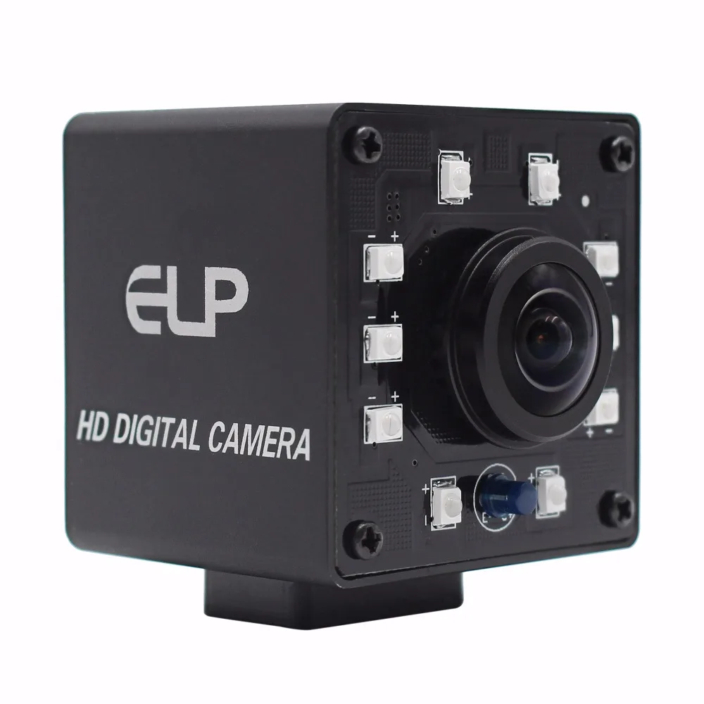 ELP 2MP CMOS AR0330 Рыбий глаз объектив 1080P H.264 Мини ИК Ночное Видение Инфракрасный usb