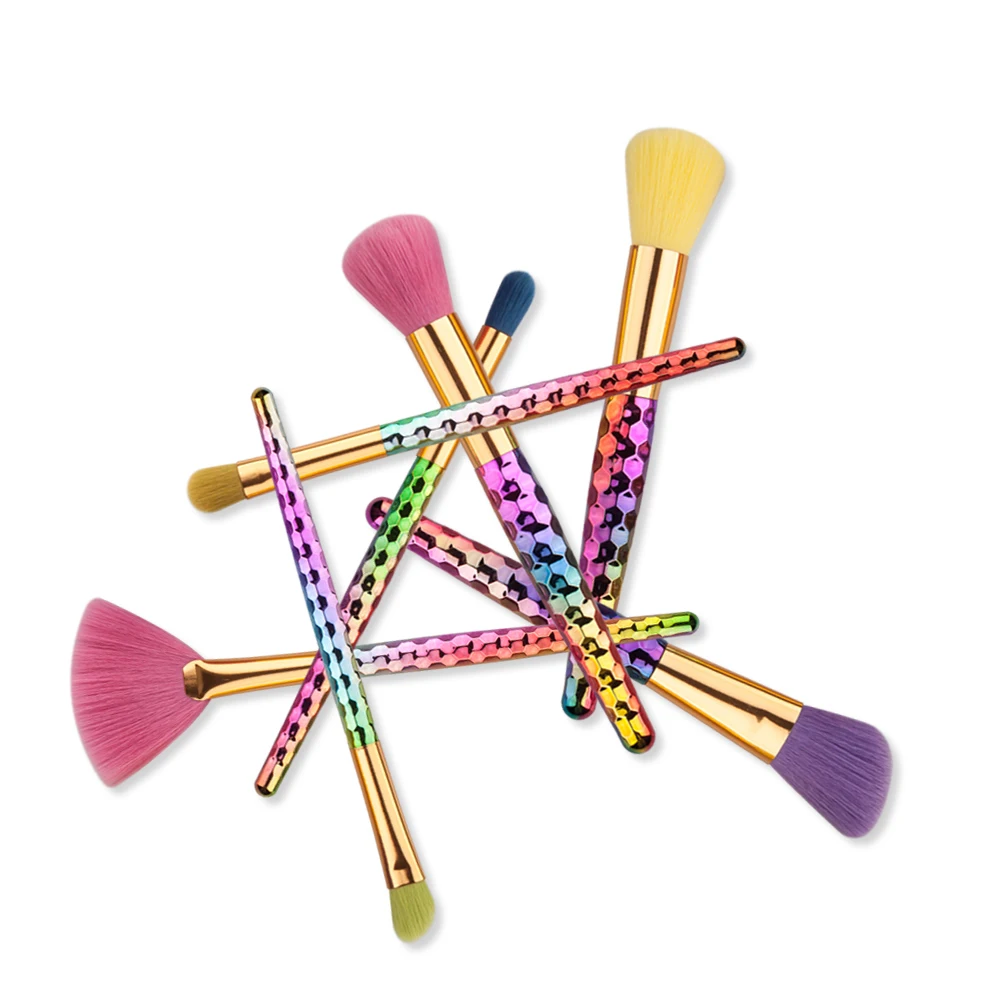 2017 Высокое качество 7 шт. набор кистей для макияжа Новый Красочный макияж