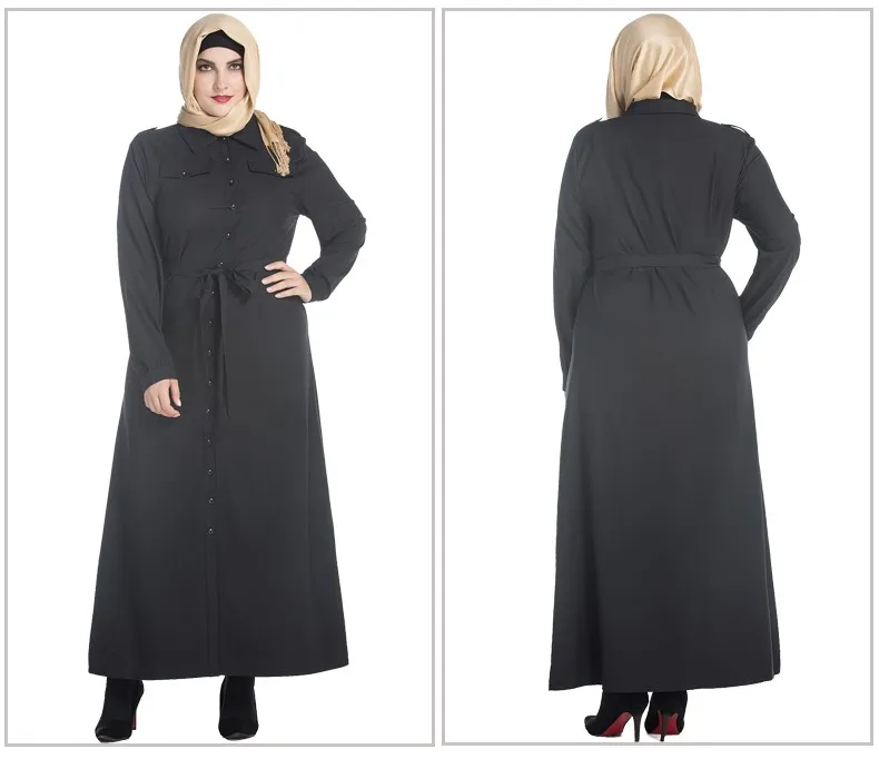 Модные черные женские мусульманские платья больших размеров 7XL Исламская одежда abaya Платье женское длинное платье Элегантная Арабская одежда abaya