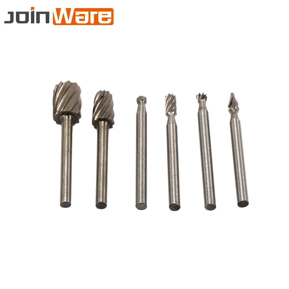 

6pcs/Set 3mm Carbide Burrs Woodworking Rotary Files Rustproof Rotary Burrs for Machining Marble Jade